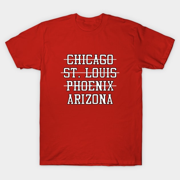 Chicago St. Louis Phoenix Arizona Football T-Shirt by GloopTrekker